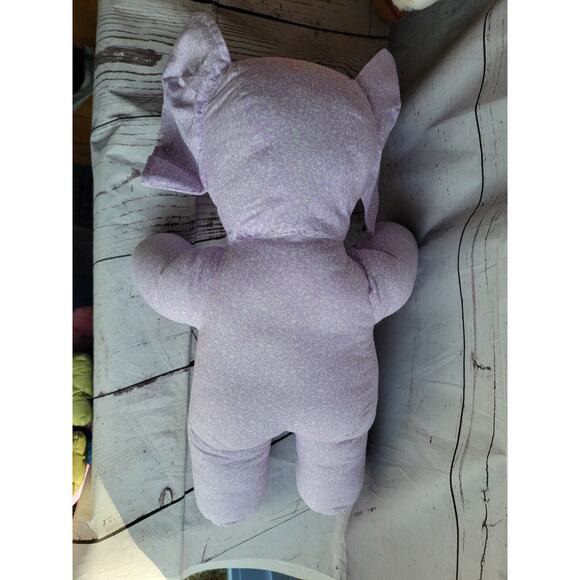 Handmade? Purple Elephant Stuffed Animal W/pocket 19 Inch - Picture 7 of 9